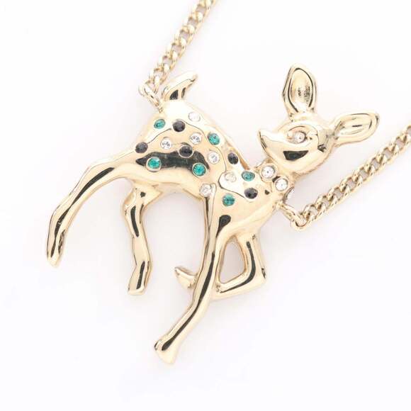 CHANEL Year Gift 2025 Coco Mark Bambi Necklace Gold-Plated with Faux Pearls...